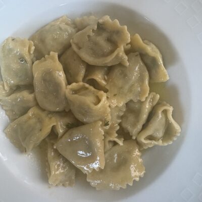 Plin di coniglio al burro e timo